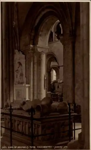 Ak Chichester, West Sussex, England, Grab von Carl von Arundel