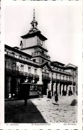 Ak Oviedo Asturien Spanien, Rathaus