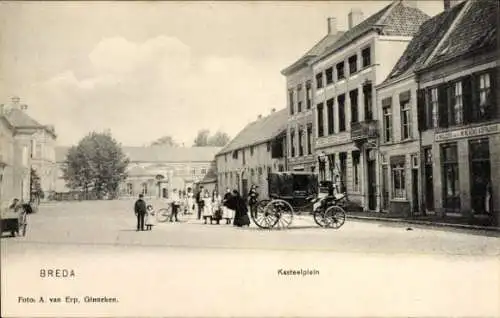 Ak Breda Nordbrabant Niederlande, Kasteelplein