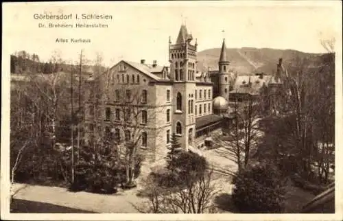Ak Sokołowsko Görbersdorf Schlesien, Dr. Brehmers Heilanstalten, Altes Kurhaus