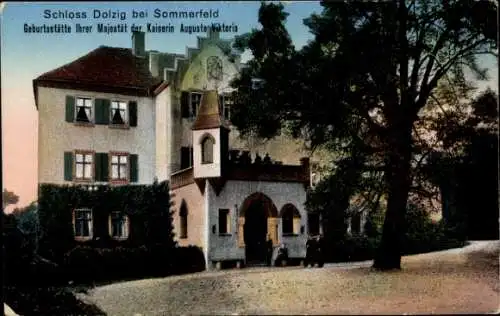 Ak Lubsko Sommerfeld Ostbrandenburg, Schloss Dolzig, Geburtsstätte der Kaiserin