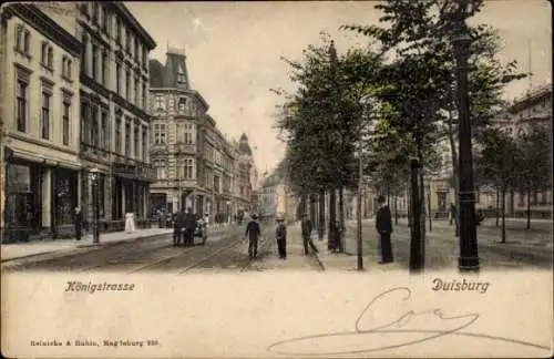 Ak Duisburg im Ruhrgebiet, Königsstraße, Passanten