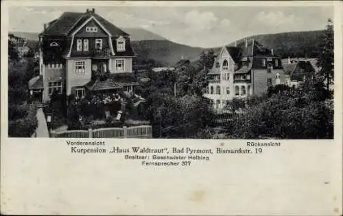 Ak Bad Pyrmont in Niedersachsen, Kurpension Haus Waltraut, Bismarckstraße 19