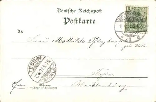 Litho Sondershausen Kyffhäuserkreis, Lohhalle, Bismarckturm, Zimmerberg