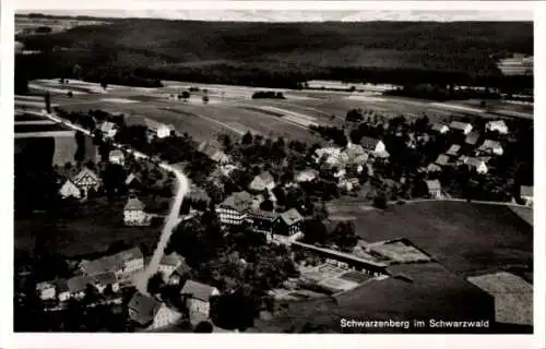 Ak Schwarzenberg Kreis Calw Schömberg im Schwarzwald, Fliegeraufnahme