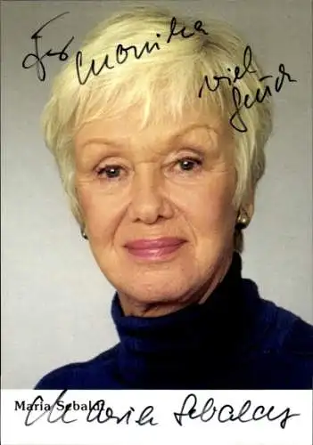 Ak Schauspielerin Maria Sebaldt, Portrait, Autogramm