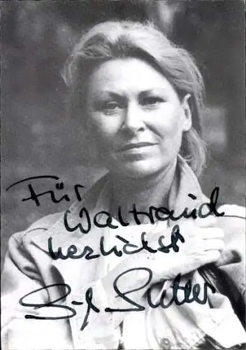 Ak Schauspielerin Sonja Sutter, Portrait, Autogramm