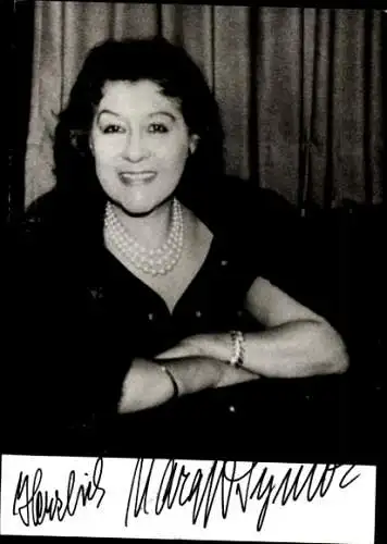 Ak Schauspielerin Margit Symo, Portrait, Autogramm