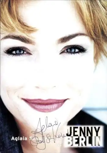 Ak Schauspielerin Aglaia Szyszkowitz, Portrait, Autogramm, Jenny Berlin