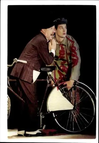 Ak Schauspieler Helmut Geffke und Florian Tabor, Der Sauwetterwind, Carrousel, Autogramm