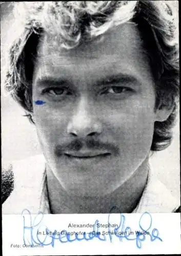 Ak Schauspieler Alexander Stephan, Portrait, Das Schweigen im Walde, Autogramm