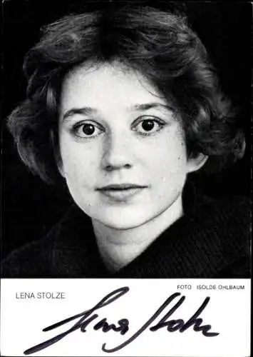 Ak Schauspielerin Lena Stolze, Portrait, Autogramm