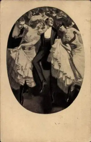 Jugendstil Künstler Ak Tanzende Paare, Masken, Simplicissimus IX 1