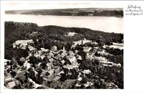 Ak Feldafing am Starnberger See Oberbayern, Fliegeraufnahme