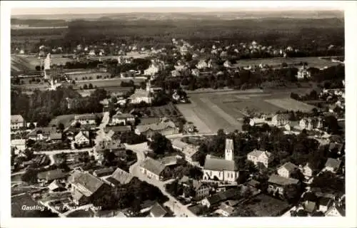 Ak Gauting in Oberbayern, Fliegeraufnahme