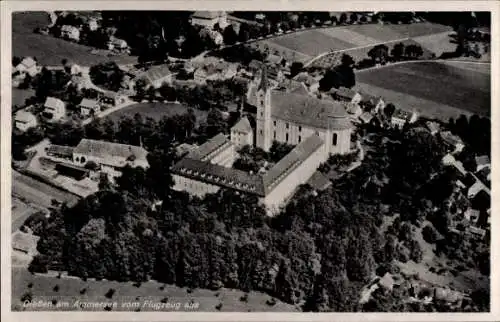 Ak Dießen am Ammersee Oberbayern, Fliegeraufnahme