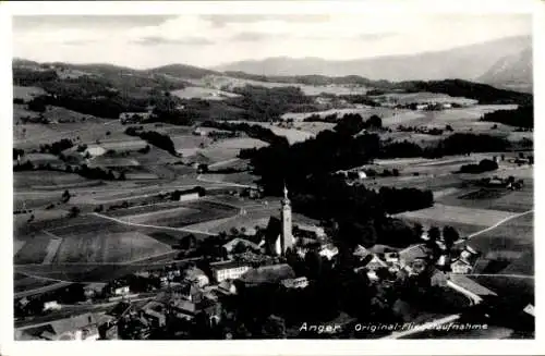 Ak Anger in Oberbayern, Fliegeraufnahme