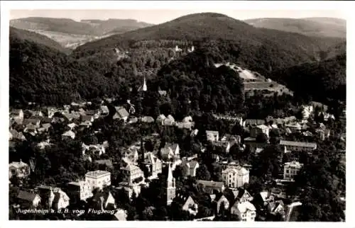 Ak Jugenheim an der Bergstraße Hessen, Fliegeraufnahme