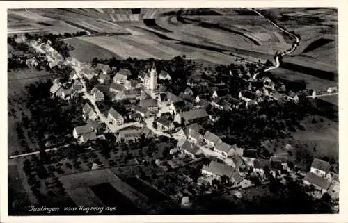 Ak Justingen Schelklingen Schwäbische Alb, Fliegeraufnahme