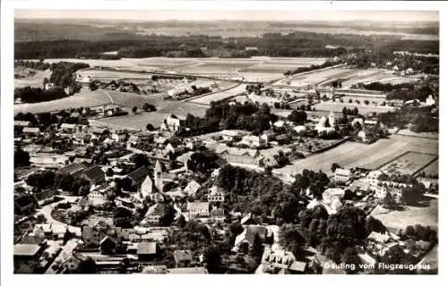 Ak Gauting in Oberbayern, Fliegeraufnahme