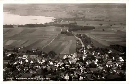 Ak Inning am Ammersee Oberbayern, Fliegeraufnahme