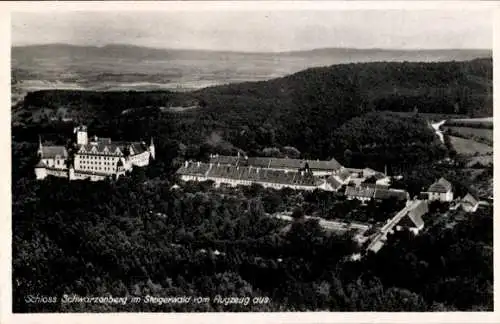 Ak Scheinfeld Mittelfranken, Schloss Schwarzenberg, Fliegeraufnahme