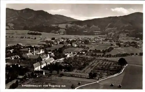 Ak Benediktbeuern in Oberbayern, Fliegeraufnahme