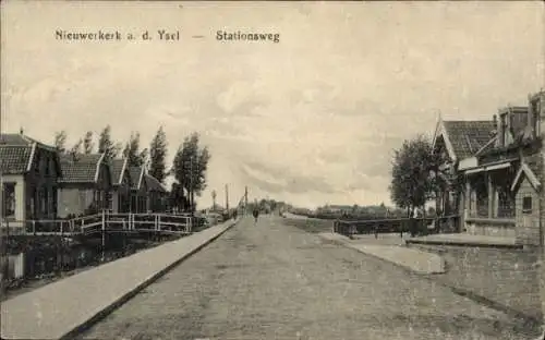 Ak Nieuwerkerk aan den IJssel Südholland, Stationsweg