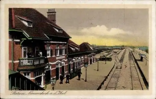 Ak Nieuwerkerk aan den IJssel Südholland, Bahnhof, Gleisansicht