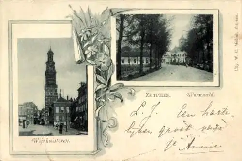 Ak Zutphen Gelderland, Wijnhuistoren, Warnsveld