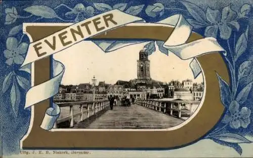 Passepartout Ak Deventer Overijssel Niederlande, Schipbrug