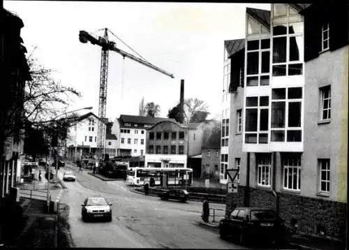 Foto Planitz Zwickau in Sachsen, Straße, Kran, Baustelle