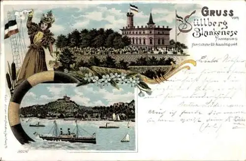 Litho Hamburg Altona Blankenese, Süllberg