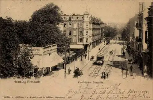 Ak Hamburg Eimsbüttel, Eimsbütteler Chaussee, Straßenbahn