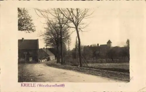 Foto Ak Kriele Kotzen im Havelland, Ortspartie