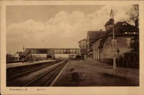 Ak Rotenburg an der Wümme, Bahnhof, Gleisansicht