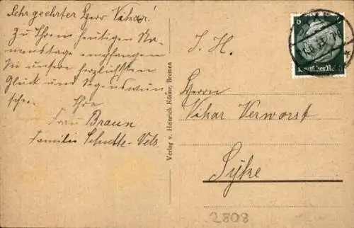 Ak Syke in Niedersachsen, Bahnhof, Gleisansicht