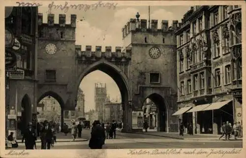 Ak München, Karlstor, Uhr