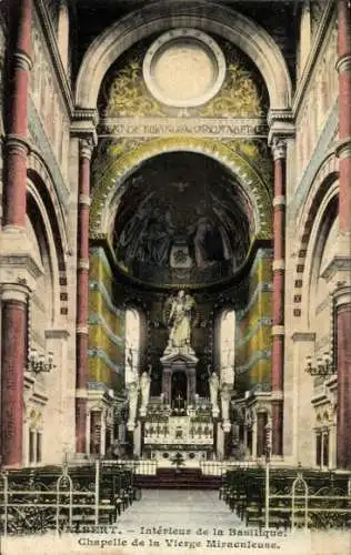 Ak Albert Somme, Interieur de la Basilique, Chapelle de la Vierge Miraculeuse