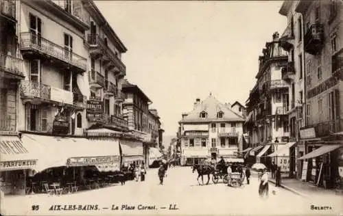 Ak Aix les Bains Savoie, Place Carnot