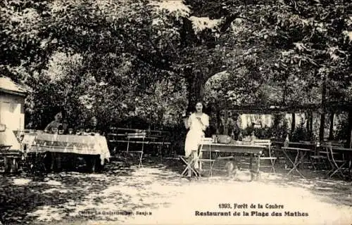 Ak Les Mathes Charente Maritime, Foret de la Coubre, Restaurant de la Plage des Mathes, Terrasse