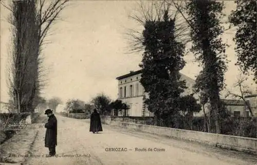 Ak Gémozac Charente Maritime, Route de Cozes