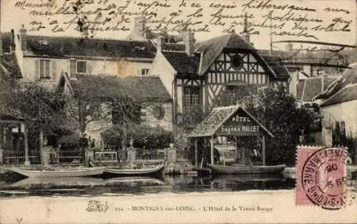 Ak Montigny sur Loing Seine-et-Marne, L'Hotel de la Vanne Rouge