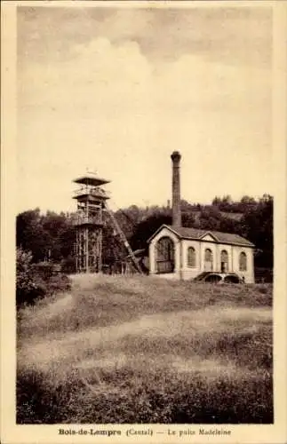 Ak Bois de Lempre Cantal, Le puits Madeleine, Förderturm