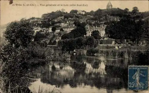 Ak Troo Loir et Cher, vue generale, Loir cote Sud-Est