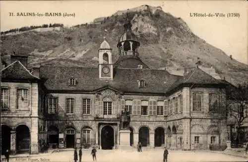 Ak Salins les Bains Jura, Rathaus