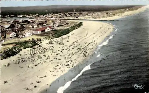 Ak Mimizan Plage Landes, Strand, Ozean, Embouchure du Courant, Vogelperspektive