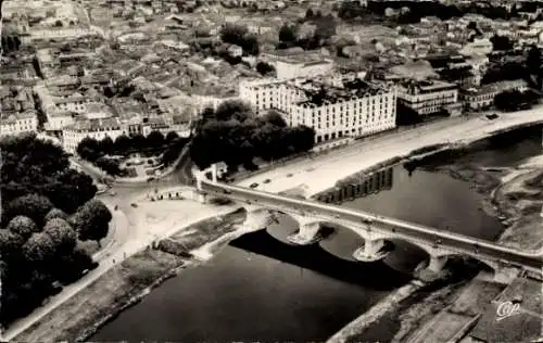 Ak Dax Landes, Teilansicht, Hotel Splendid, Adour, Luftaufnahme