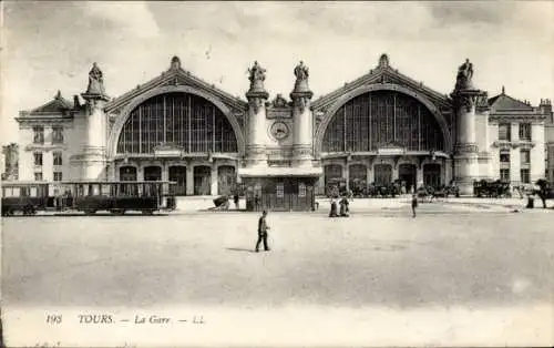 Ak Tours Indre et Loire, Bahnhof