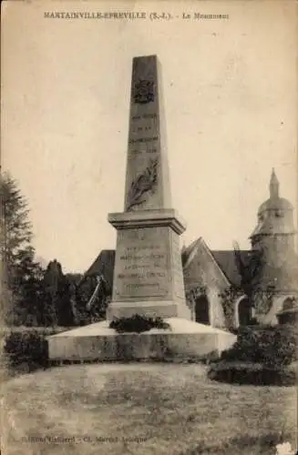 Ak Martainville Epreville Seine-Maritime, Monument